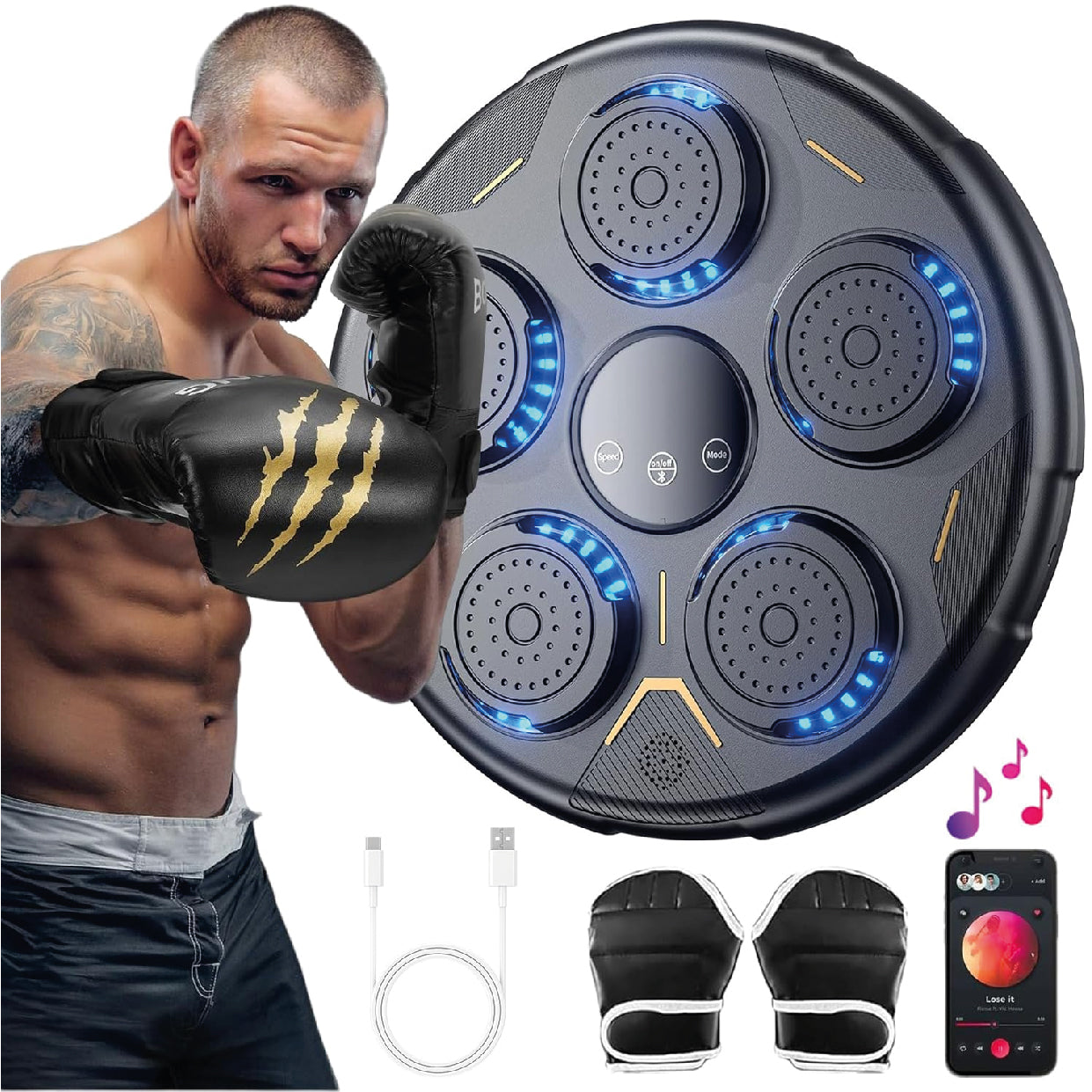 MAQUINA DE BOXEO CON MUSICA BLUETOOTH